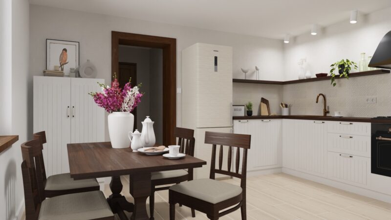 Wizualizacja kuchni rustykalnej – Rustic kitchen visualization