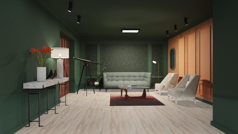 Salon zielony - Green living room